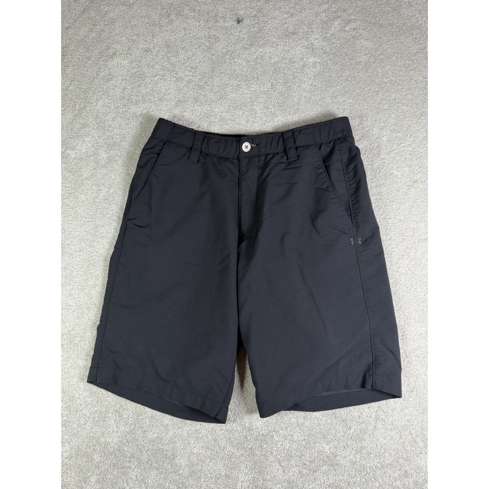 Under Armour Performance Golf Shorts Men's 32 Black Stretch 10" Inseam Casual